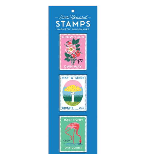 CHRONICLE BOOKS STATIONERY Ever Upward Stamps Shaped Magnetic Bookmarks