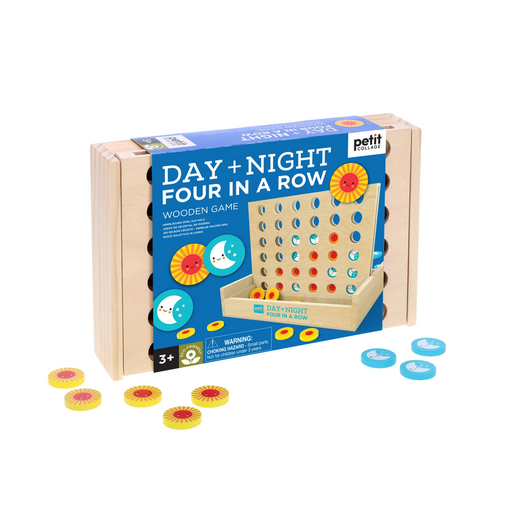 CHRONICLE BOOKS TOY Day and Night Four in a Row Wooden Game