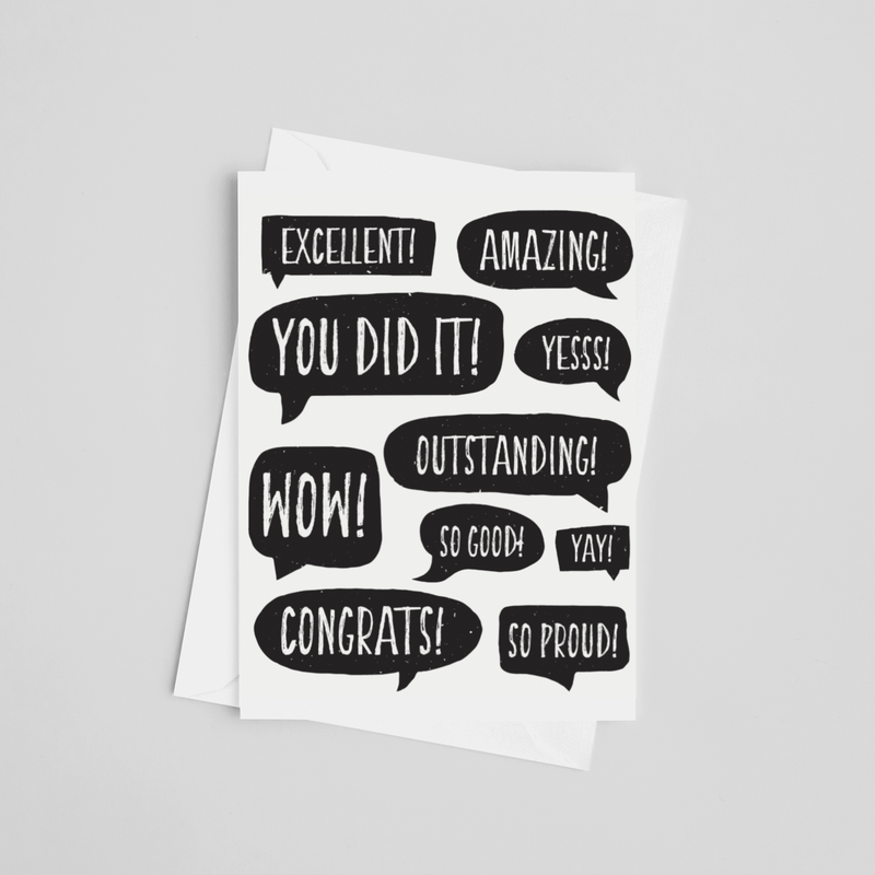 Congrats! Conversation Bubbles - Greeting Card