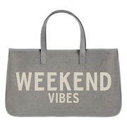 CREATIVE BRANDS TOTE BAG Grey Canvas Travel Tote
