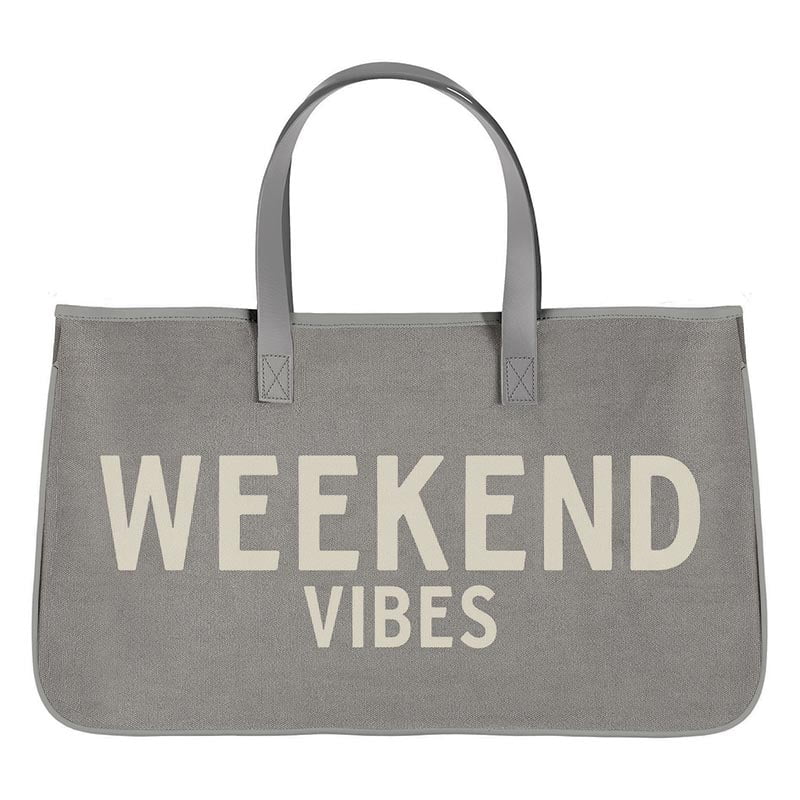 CREATIVE BRANDS TOTE BAG Grey Canvas Travel Tote