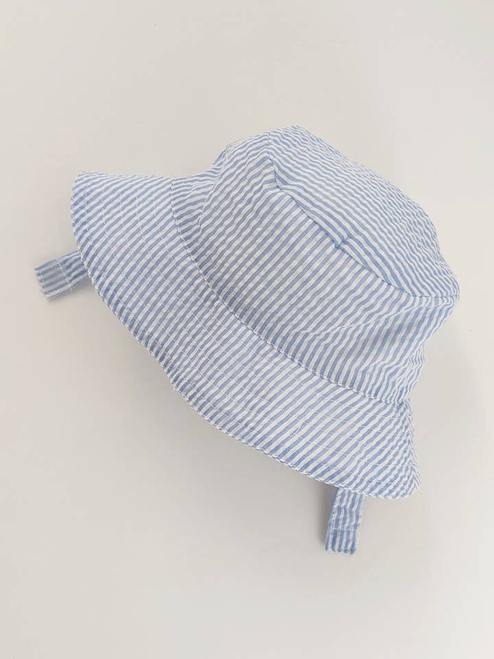 Light Blue Stripe Seersucker Bucket Hat Baby & Toddler