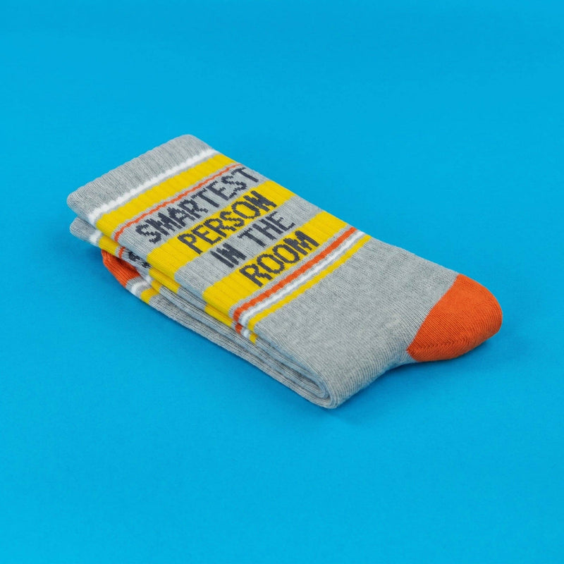 Smartest Person In The Room Gym Crew Socks