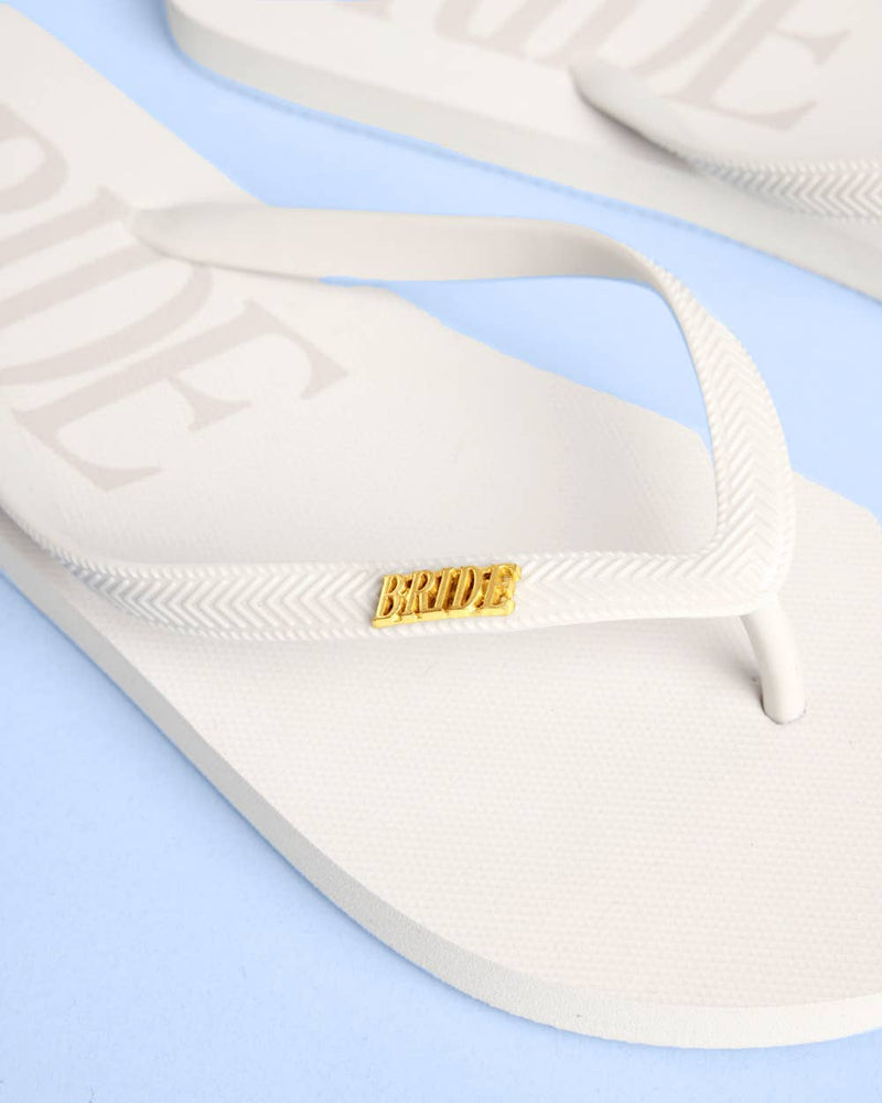 Bride Flip Flops | Bachelorette Beach Wedding Sandals