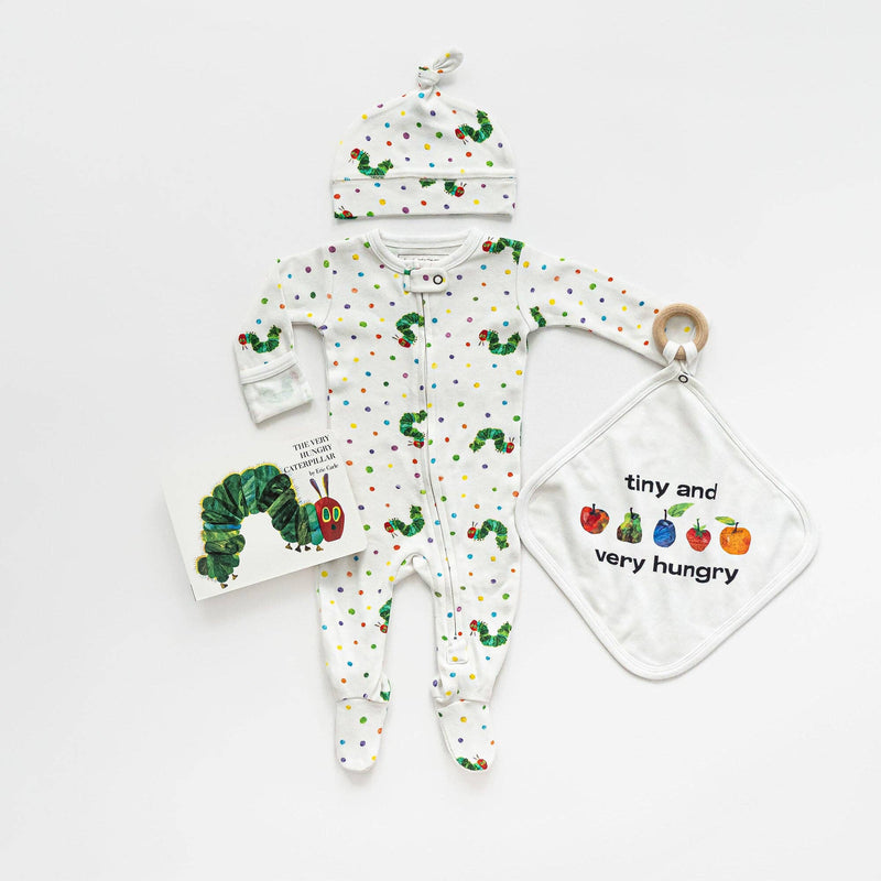 Caterpillar | Organic Zipper Footie: 6-9m