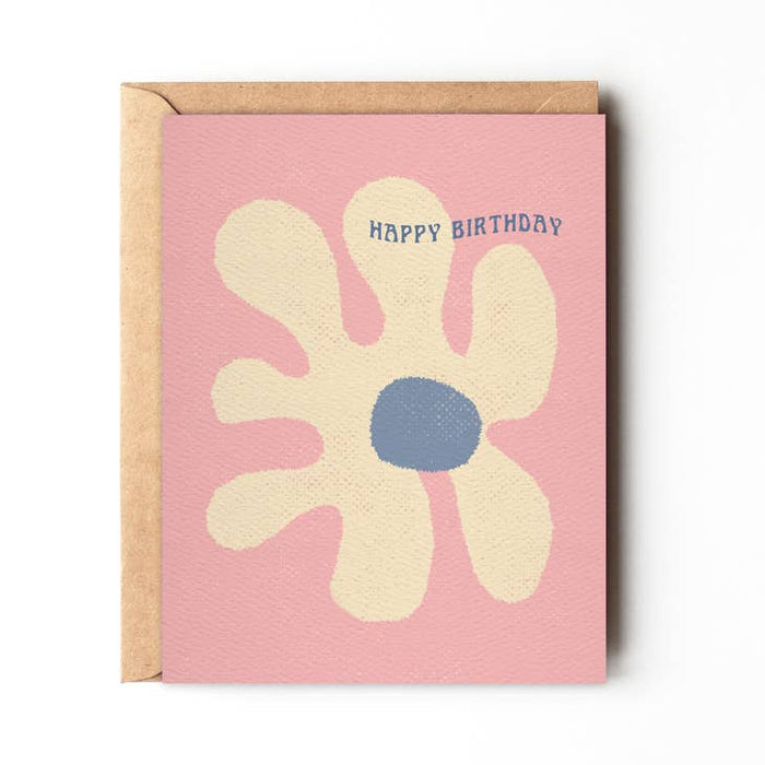 DAYDREAM PRINTS CARDS Happy Birthday | Abstract Flower Pink Birthday Card