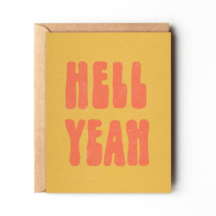 DAYDREAM PRINTS CARDS Hell Yeah | Retro Fun Congratulations Card