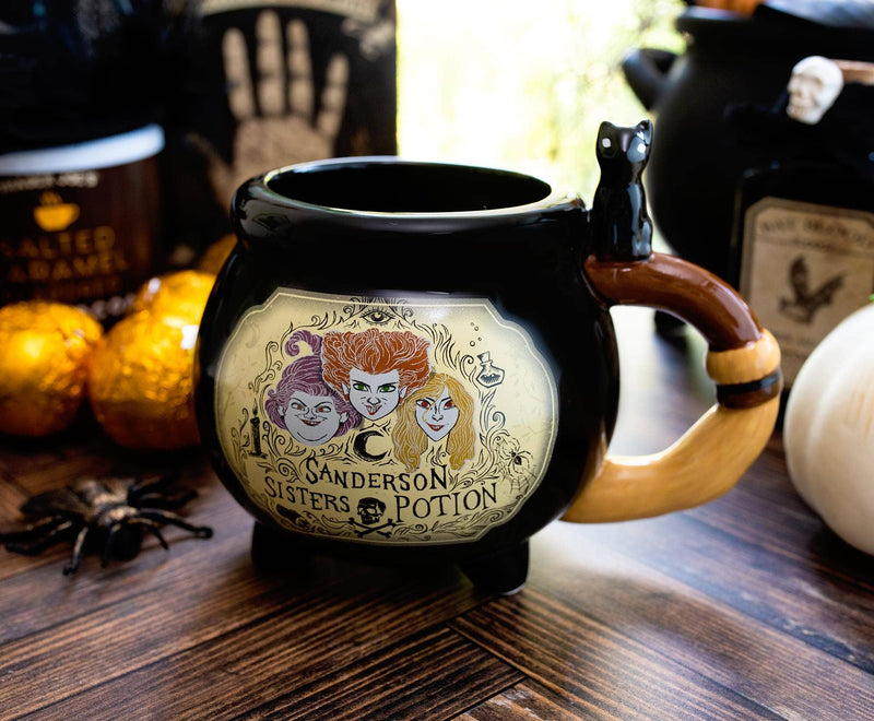 Hocus Pocus Sisters Cauldron Sculpted Ceramic Mug