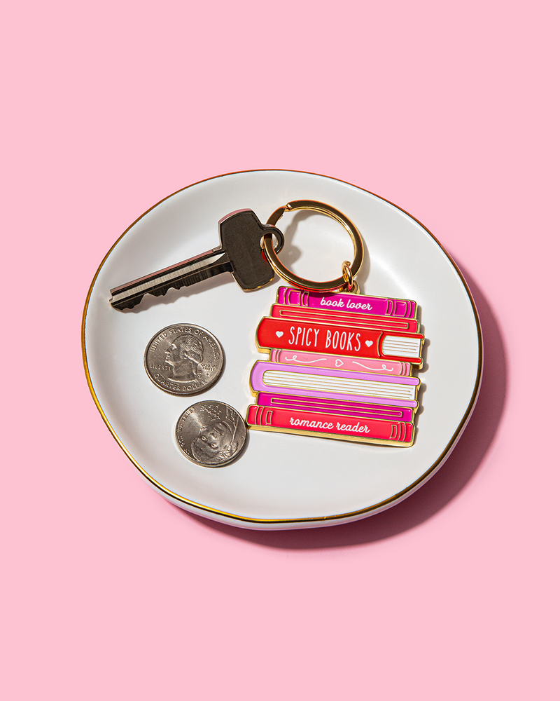 Spicy Romance Books Enamel Keychain Bag Charm