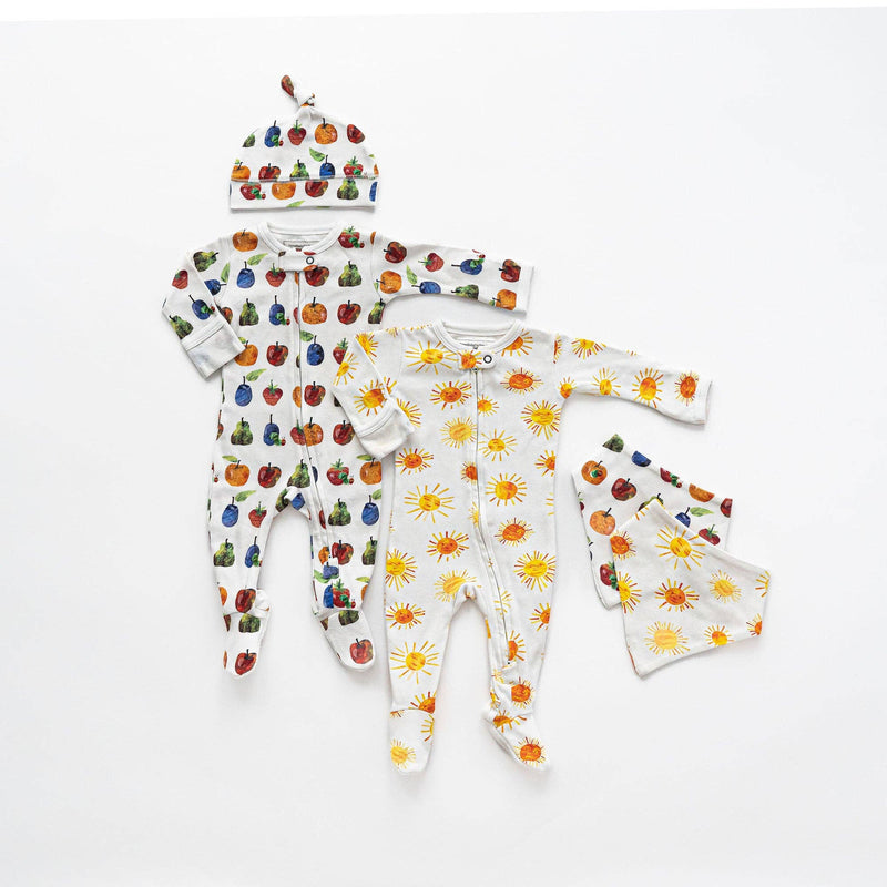 Fruit | Organic Zipper Footie: 3-6m