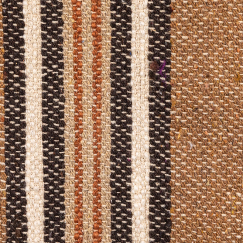 Cotton Blend Throw with Stripes & Fringe | Collected Notions