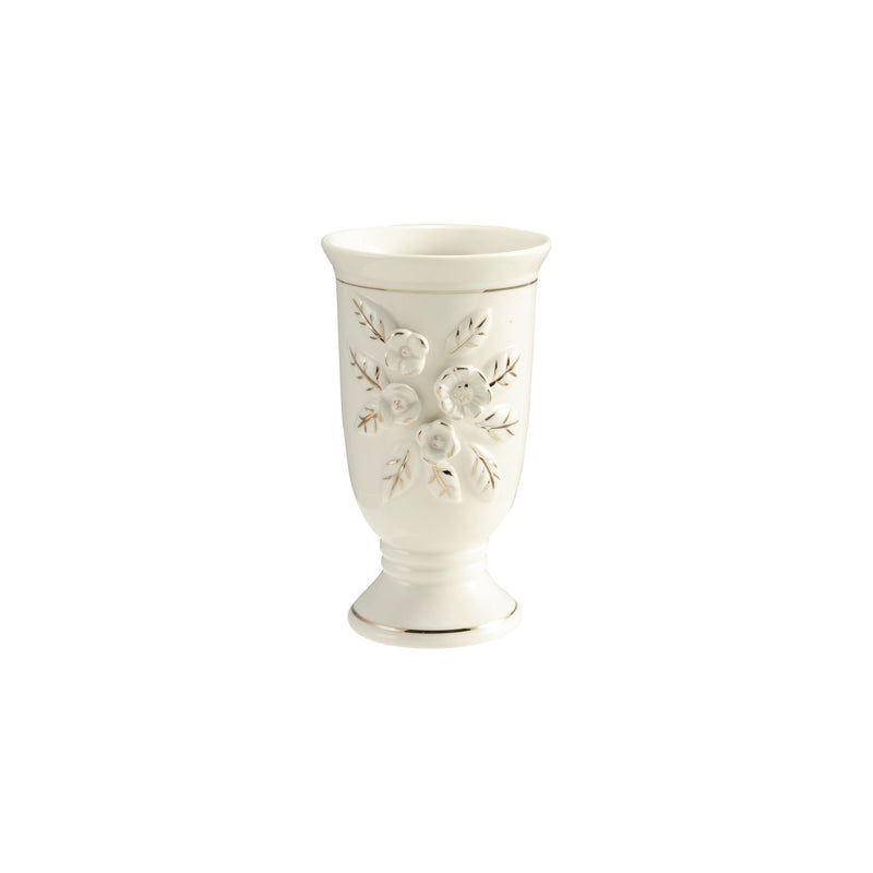 Vintage Vase with 3D Flowers & Gold Electroplating