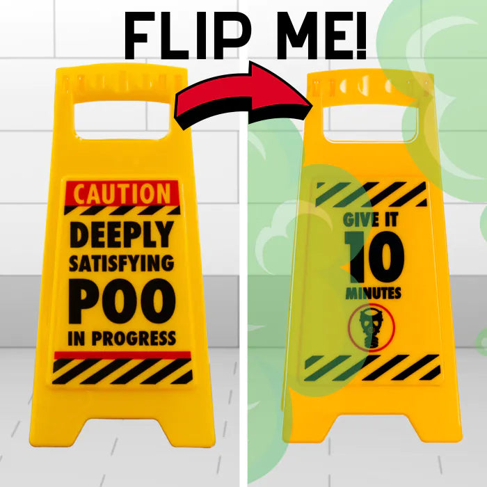 Desk Warning Sign - Satisfying Poo