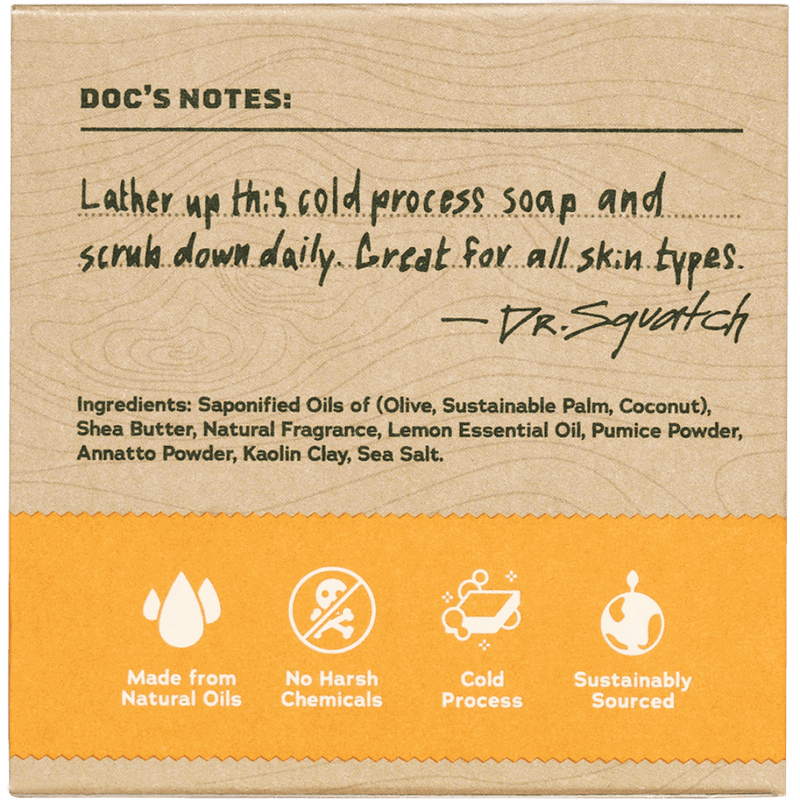 DR. SQUATCH MEN'S GROOMING Summer Citrus Bar Soap