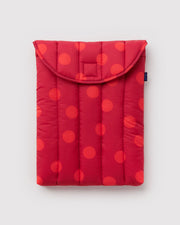Puffy Laptop Sleeve 13"/14" Red Polka Dot