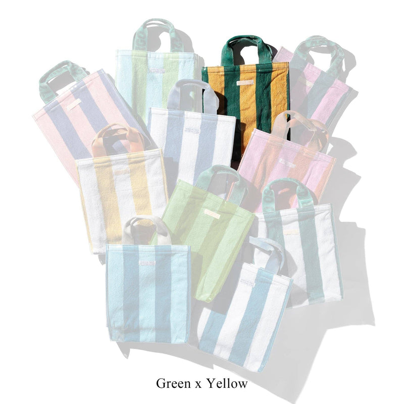 Covered Towel Document Bag: Green x Yellow