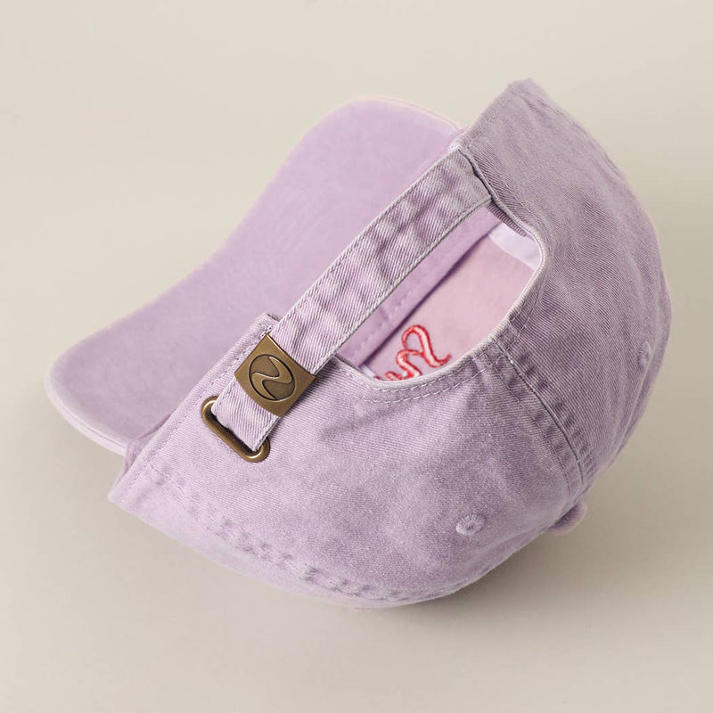 Strong Moms Club Embroidered Cotton Baseball Cap: SMOKE PINK