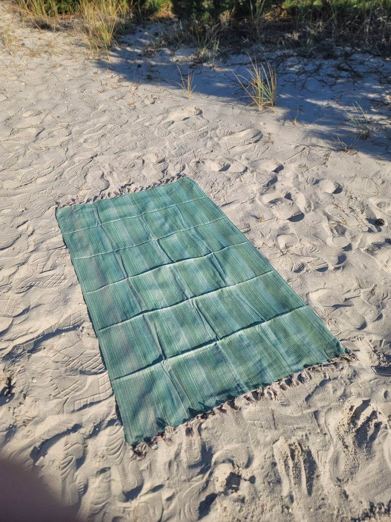 Rainbow Beach Towel | Turkish Towel | Sarong | Beach Wrap: Yellow