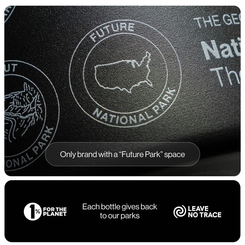 National Parks Insulated Sticker Bottle 32oz: Off-White