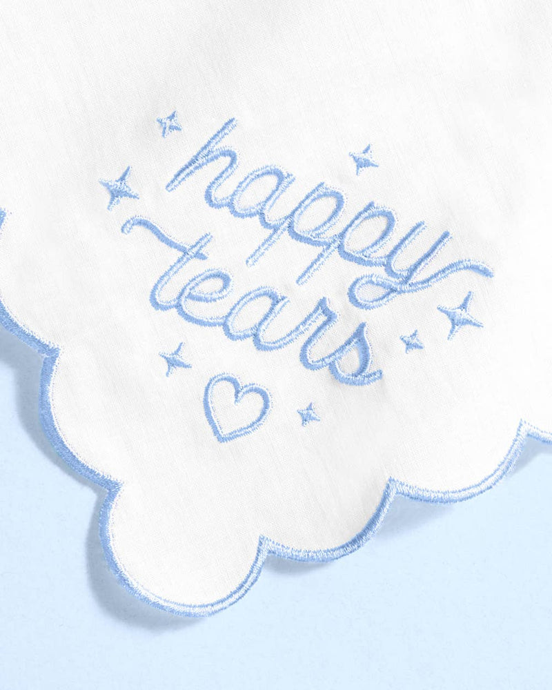 Happy Tears Handkerchief | Something Blue, Engagement, Girly