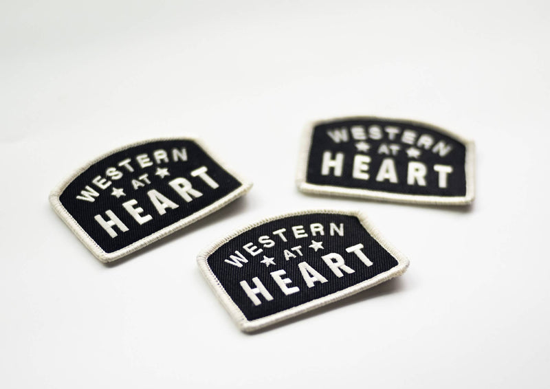 Western at Heart Embroidered Iron on Patch: Yes