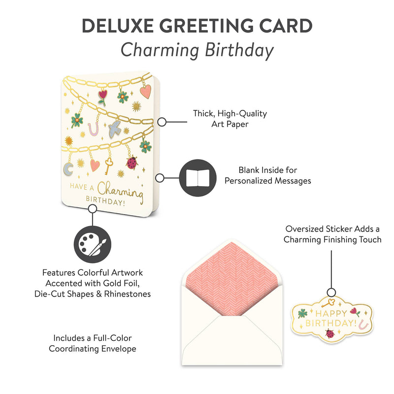 Charming Birthday Deluxe Greeting Card