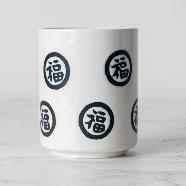 Neko Cat Yunomi Style Tea Cup White Glazed 9 fl oz