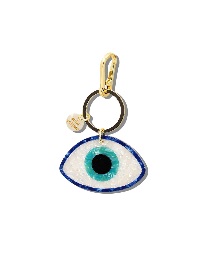 Hand-painted Evil Eye Bag Charm & Keychain | Eco-Friendly