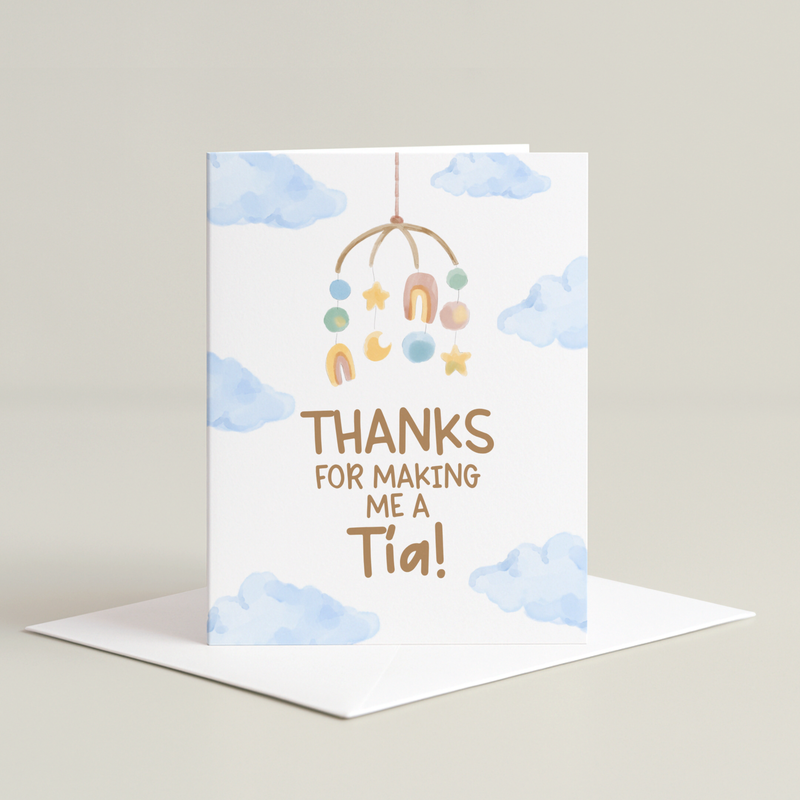 Thanks for Making me a Tía Card
