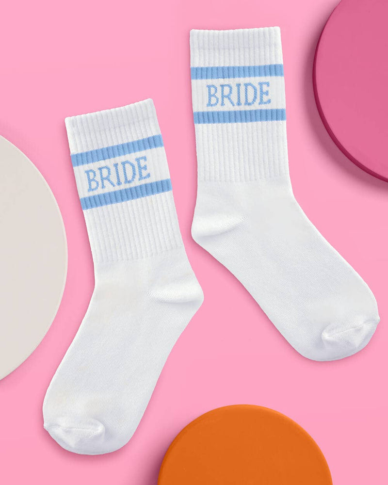 Blue Bride Socks | Something Blue Wedding Socks Bachelorette