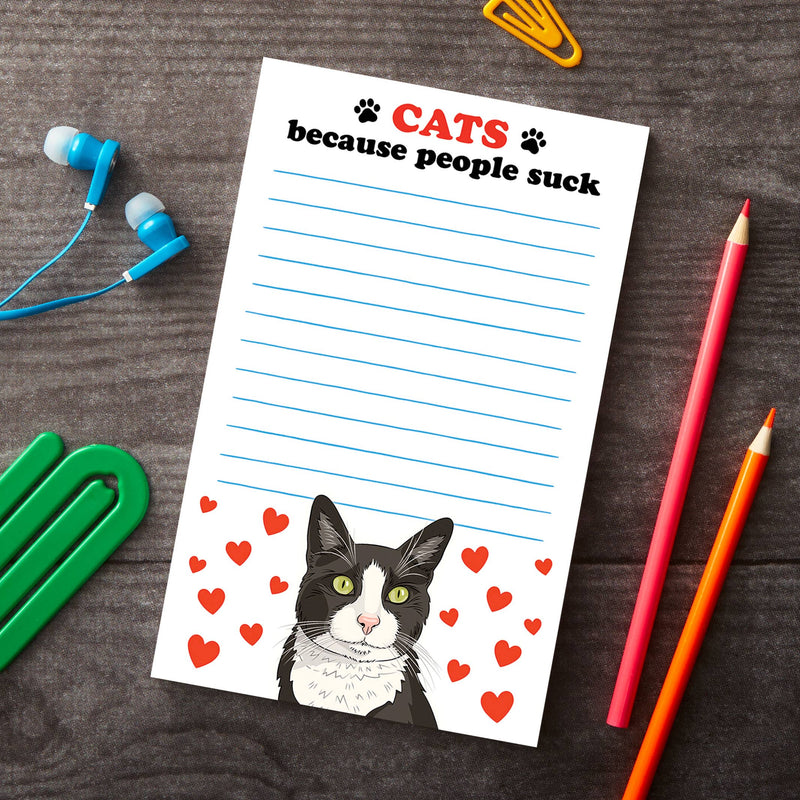 Notepad: Cats Because People Suck Stationery