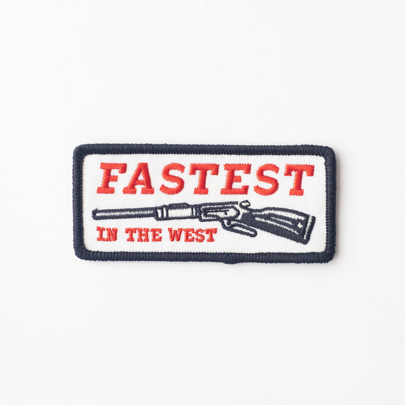 Fastest in the West Embroidered Iron on Patch: Yes