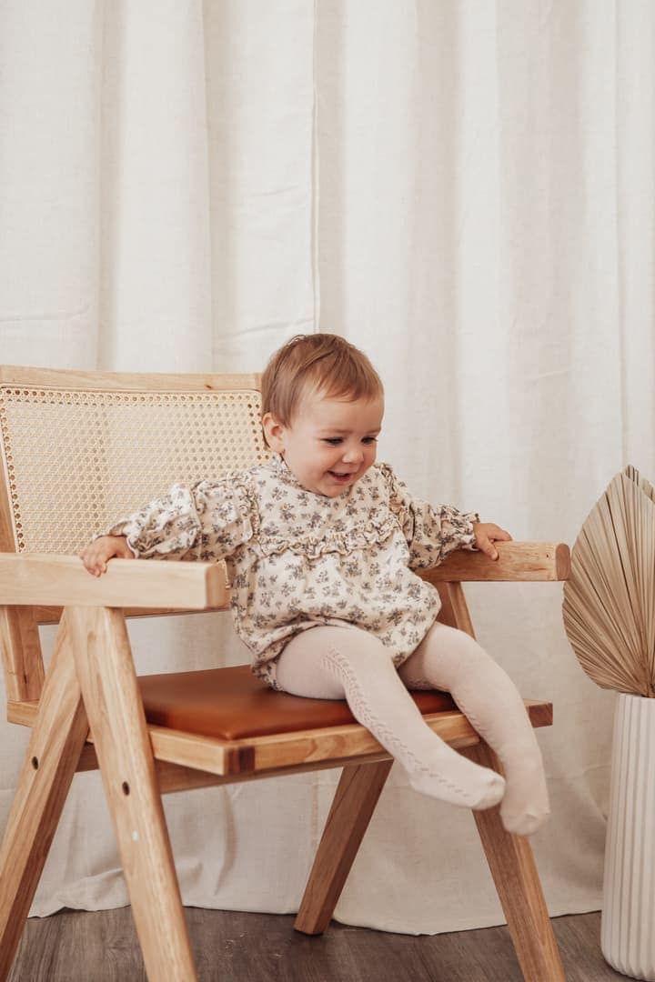 Viola Romper with Bow: 3-6 months