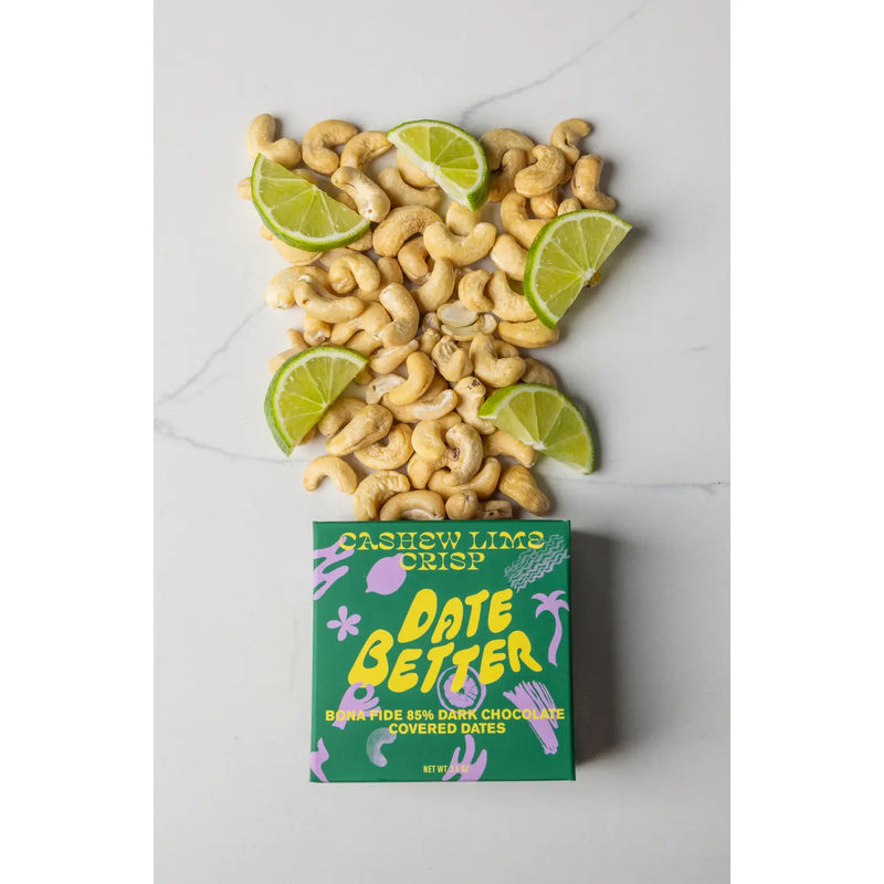 Cashew Lime Crisp | Chocolate Covered Dates