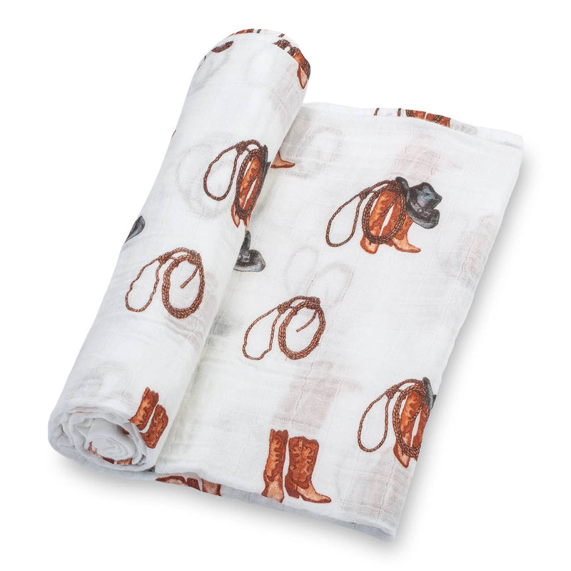 Life Is Better in Boots Western Baby Swaddle Blanket