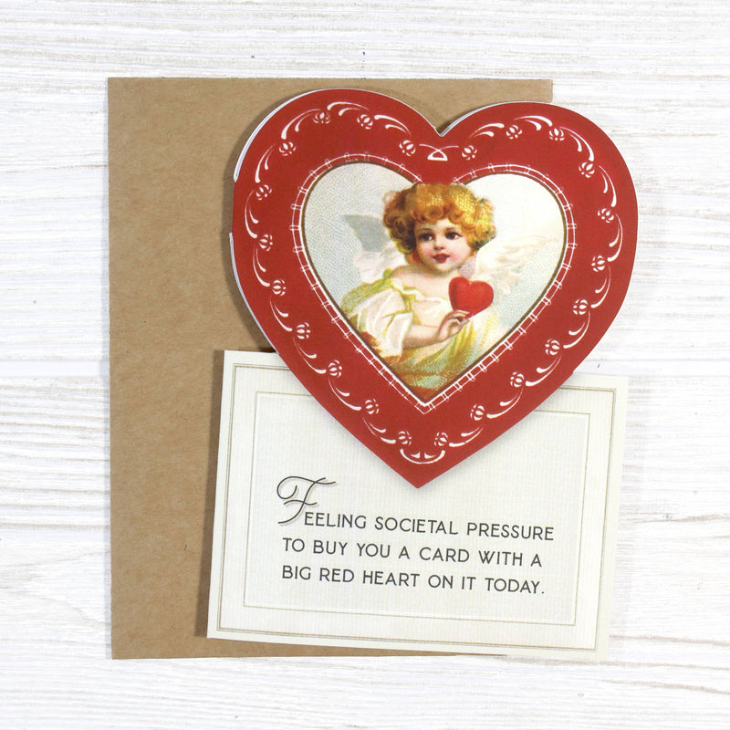 Valentine's Card with Big Heart Message