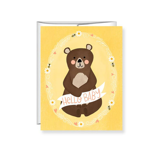 Hello Baby, Bear Card, Baby Shower Card - LOCAL FIXTURE