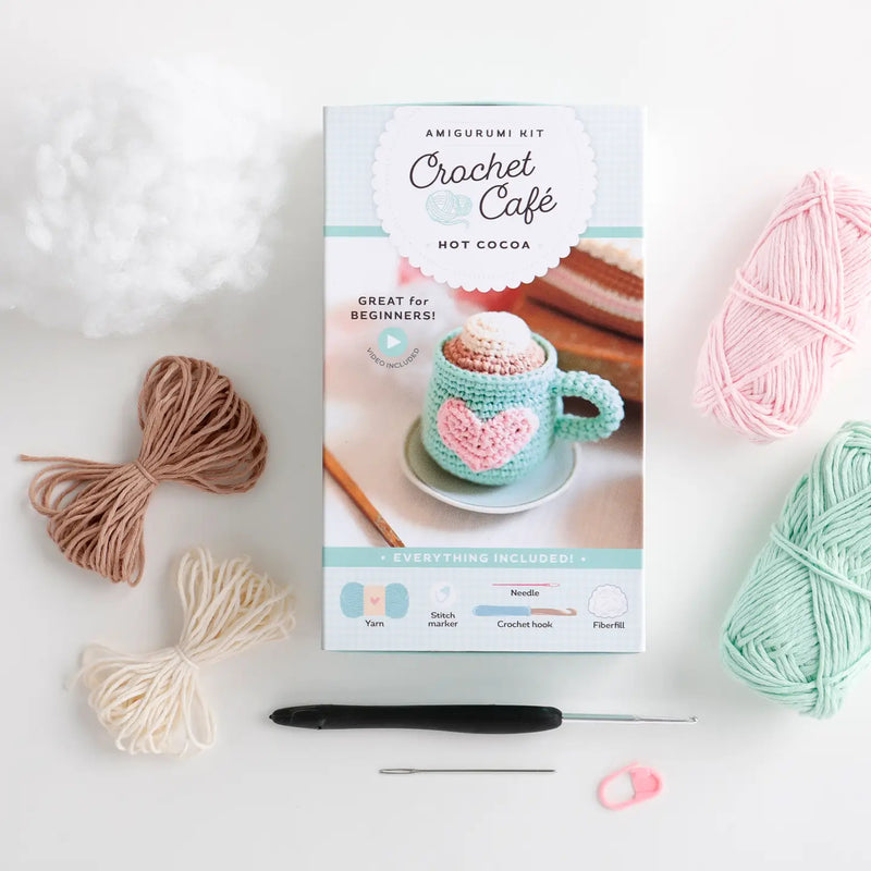 Crochet Café Amigurumi Kit Hot Cocoa