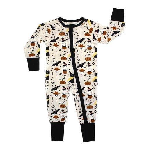 EMERSON AND FRIENDS BABY CLOTHES Spooky Cute Beige | Halloween Bamboo Pajamas