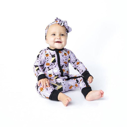 EMERSON AND FRIENDS BABY CLOTHES Spooky Cute Purple  | Halloween Bamboo Pajamas