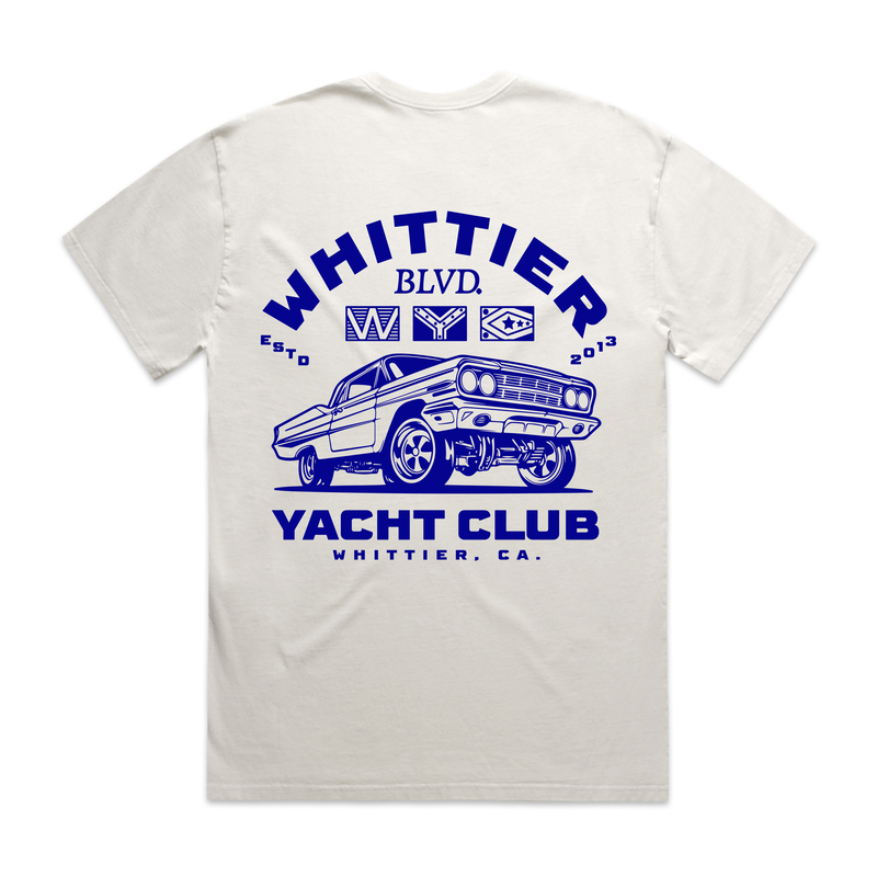 Heavy Faded Whittier Yacht Club Nautical Flag T-shirt