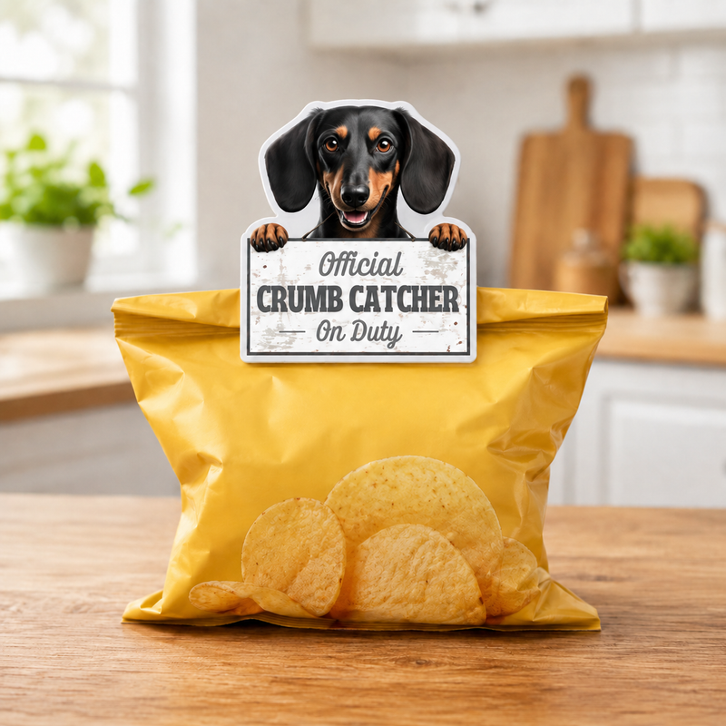 Dachshund, Black chip clip