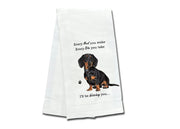 Dachshund (black) kitchen towel — Every Bite You Take, E&S Pets