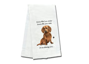 Dachshund (red) kitchen towel — Every Bite You Take, E&S Pets