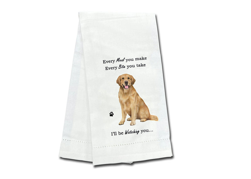 Golden Retriever kitchen towel — Every Bite You Take, E&S Pets