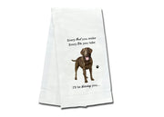 Chocolate Labrador kitchen towel — Every Bite You Take, E&S Pets