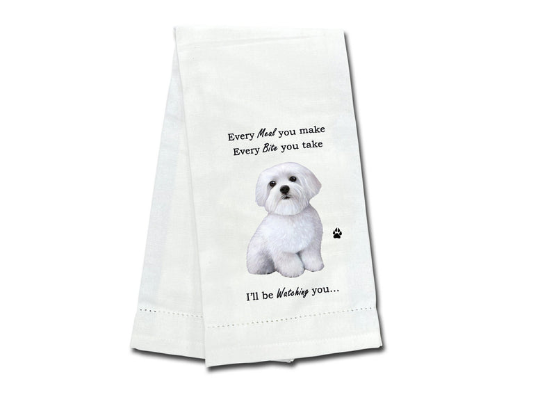 Maltese kitchen towel — Every Bite You Take, E&S Pets