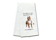 Pit Bull (brindle & white) kitchen towel — Every Bite You Take, E&S Pets