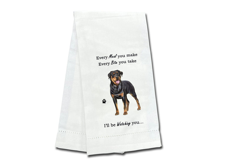 Rottweiler kitchen towel — Every Bite You Take, E&S Pets