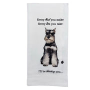 Schnauzer (uncropped) kitchen towel — Every Bite You Take, E&S Pets